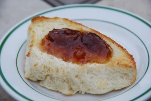 Fig Preserves on Sourdough Rolls are great for breakfast