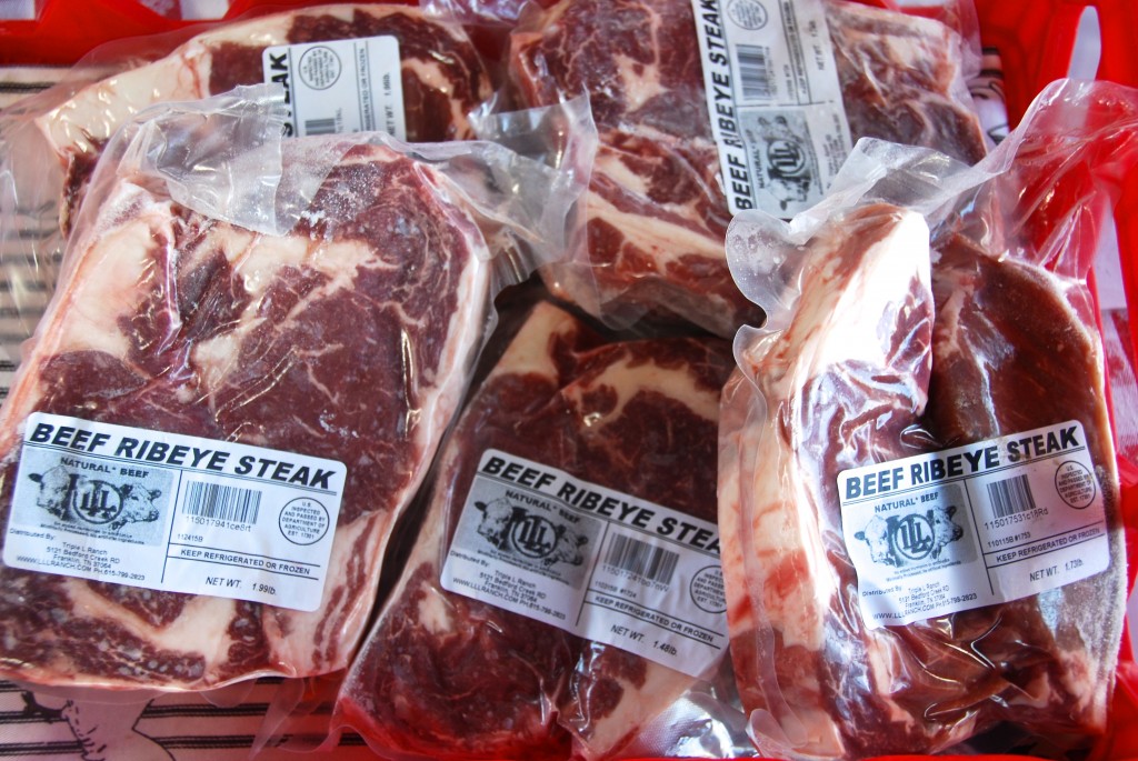 Beautiful steaks for Grilling from Triple L Ranch