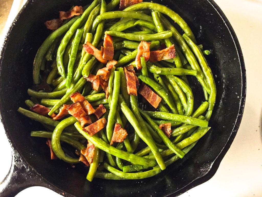A southern favorite, Green Beans and Bacon